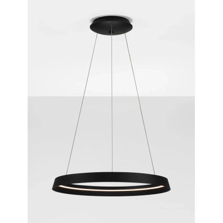 Lampa wisząca okrągła ze ściemniaczem Arpino 60cm LED 2700-3000K czarna