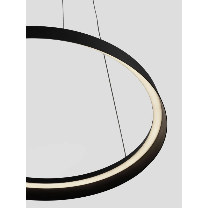 Lampa wisząca okrągła ze ściemniaczem Arpino 60cm LED 2700-3000K czarna