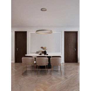 Lampa wisząca okrągła ze ściemniaczem Arpino 60cm LED 2700-3000K szampański brąz