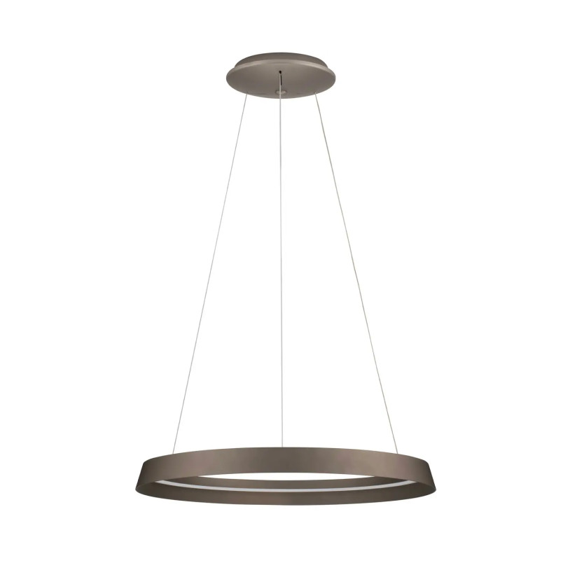 Lampa wisząca okrągła ze ściemniaczem Arpino 60cm LED 2700-3000K szampański brąz