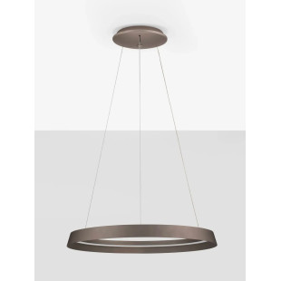 Lampa wisząca okrągła ze ściemniaczem Arpino 60cm LED 2700-3000K szampański brąz