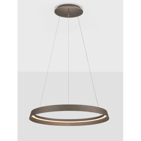 Lampa wisząca okrągła ze ściemniaczem Arpino 60cm LED 2700-3000K szampański brąz