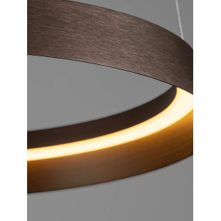 Lampa wisząca okrągła ze ściemniaczem Arpino 60cm LED 2700-3000K szczotkowany brąz - coffee