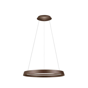 Lampa wisząca okrągła ze ściemniaczem Arpino 60cm LED 2700-3000K szczotkowany brąz - coffee