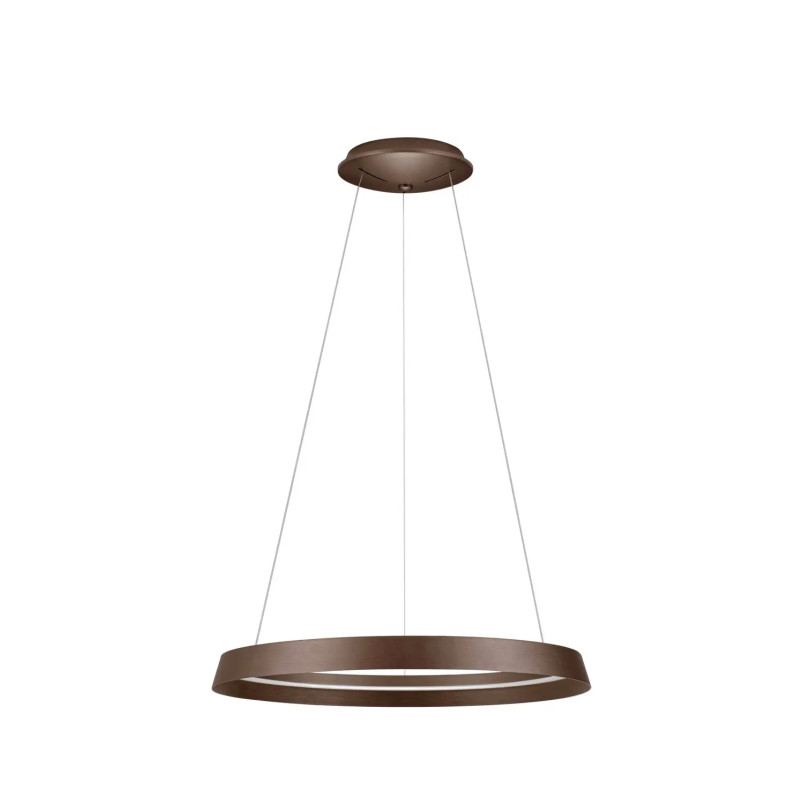 Lampa wisząca okrągła ze ściemniaczem Arpino 60cm LED 2700-3000K szczotkowany brąz - coffee