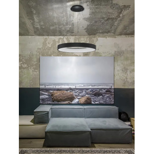 Lampa wisząca okrągła z aplikacją sterowania Surdo 60cm Smart LED 3000K - 4000K czarna