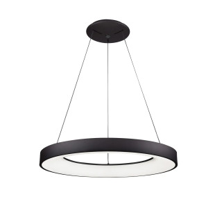 Lampa wisząca okrągła z aplikacją sterowania Surdo 60cm Smart LED 3000K - 4000K czarna