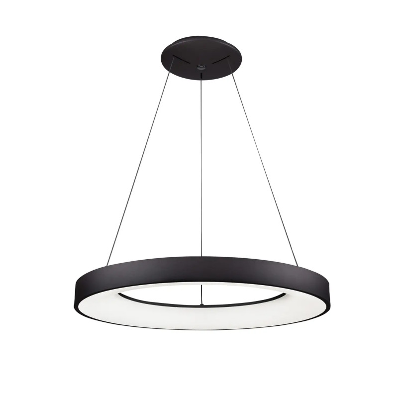 Lampa wisząca okrągła z aplikacją sterowania Surdo 60cm Smart LED 3000K - 4000K czarna