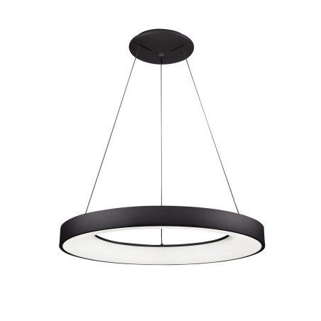 Lampa wisząca okrągła z aplikacją sterowania Surdo 60cm Smart LED 3000K - 4000K czarna