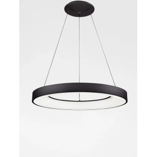 Lampa wisząca okrągła z aplikacją sterowania Surdo 60cm Smart LED 3000K - 4000K czarna