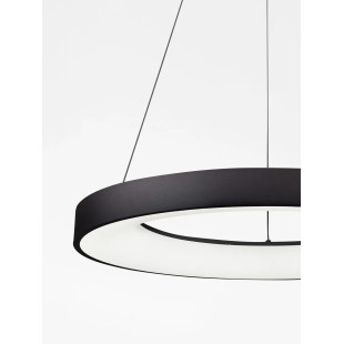 Lampa wisząca okrągła z aplikacją sterowania Surdo 60cm Smart LED 3000K - 4000K czarna