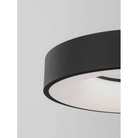 Lampa wisząca okrągła z aplikacją sterowania Surdo 60cm Smart LED 3000K - 4000K czarna