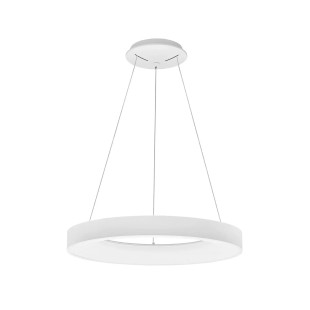 Lampa wisząca okrągła z aplikacją sterowania Surdo 60cm Smart LED 3000K - 4000K biała