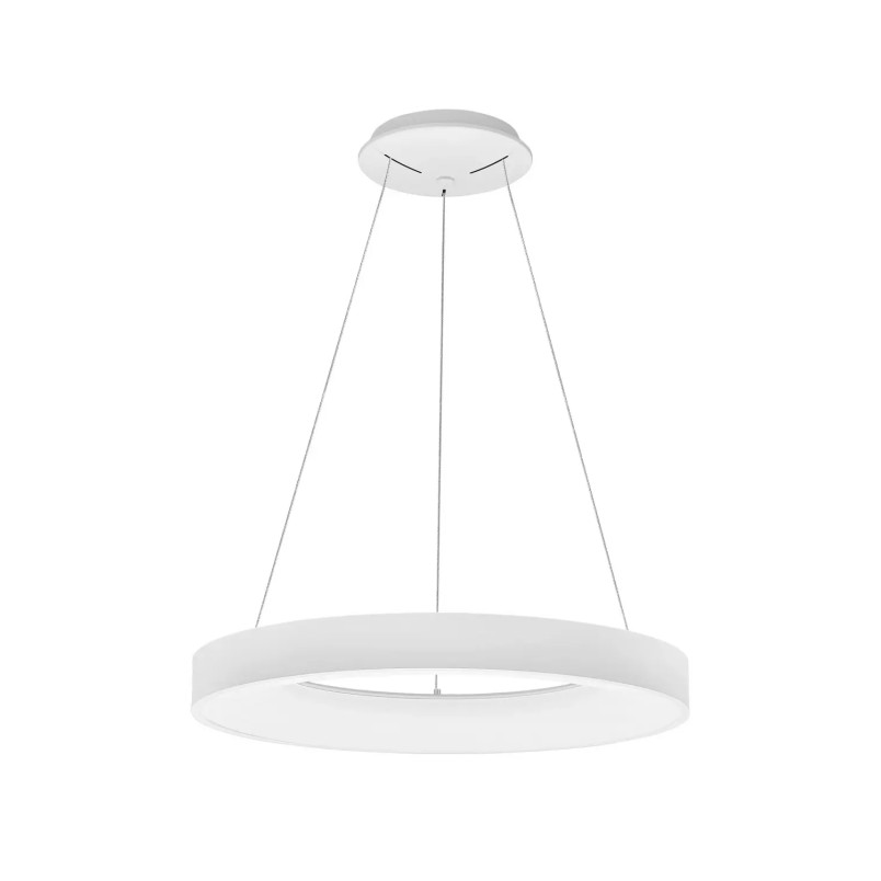 Lampa wisząca okrągła z aplikacją sterowania Surdo 60cm Smart LED 3000K - 4000K biała