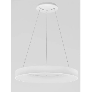 Lampa wisząca okrągła z aplikacją sterowania Surdo 60cm Smart LED 3000K - 4000K biała