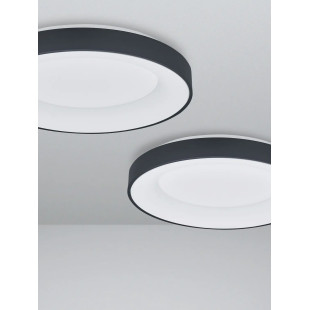 Plafon okrągły z aplikacją sterowania Surdo 60cm Smart CCT LED 3000K - 4000K czarny