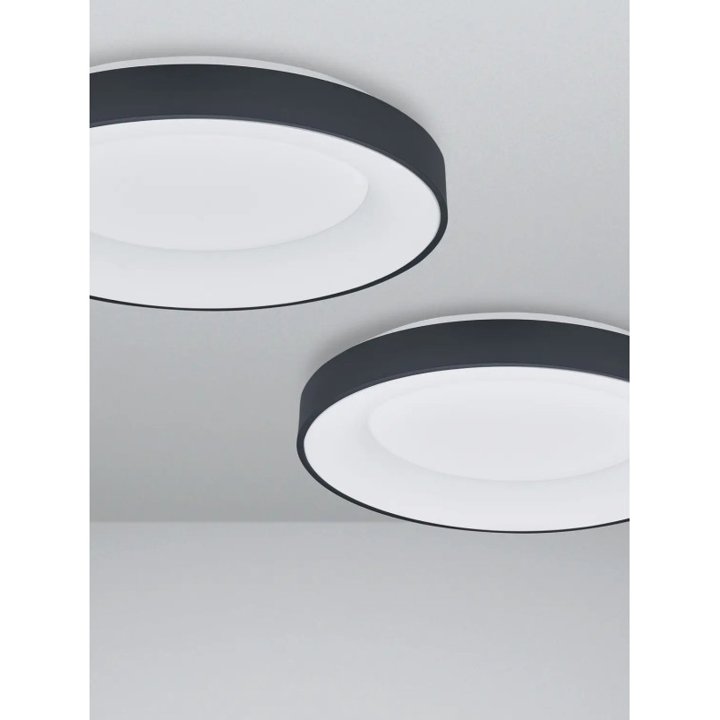 Plafon okrągły z aplikacją sterowania Surdo 60cm Smart CCT LED 3000K - 4000K czarny
