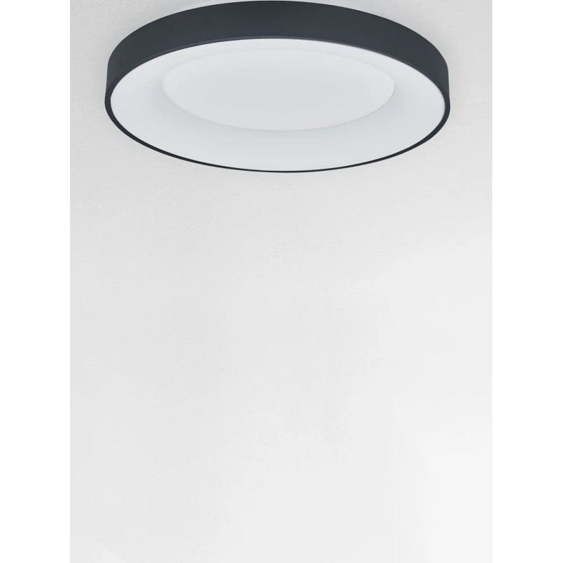 Plafon okrągły z aplikacją sterowania Surdo 60cm Smart CCT LED 3000K - 4000K czarny