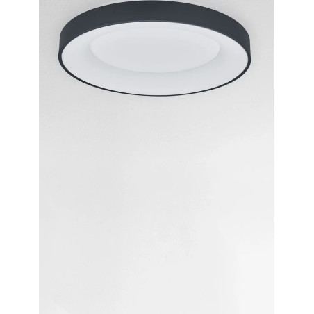 Plafon okrągły z aplikacją sterowania Surdo 60cm Smart CCT LED 3000K - 4000K czarny