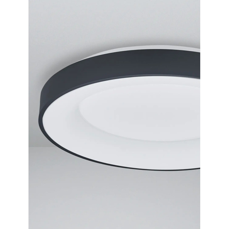 Plafon okrągły z aplikacją sterowania Surdo 60cm Smart CCT LED 3000K - 4000K czarny