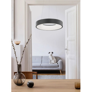 Lampa wisząca ring - ściemniacz triac Surdo Thin 38cm LED 3000K czarna