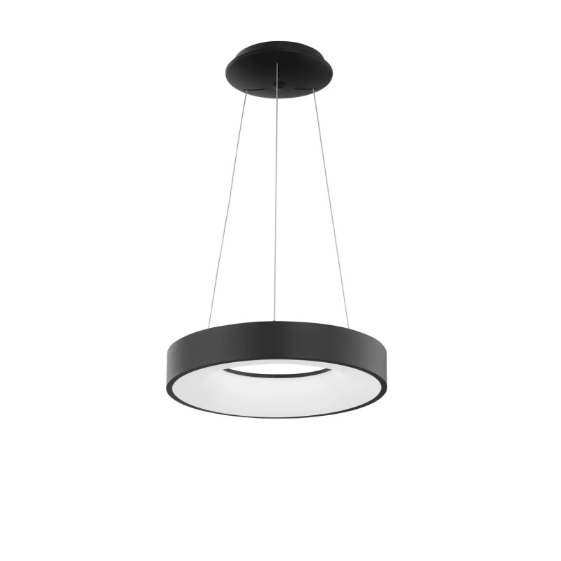 Lampa wisząca ring - ściemniacz triac Surdo Thin 38cm LED 3000K czarna