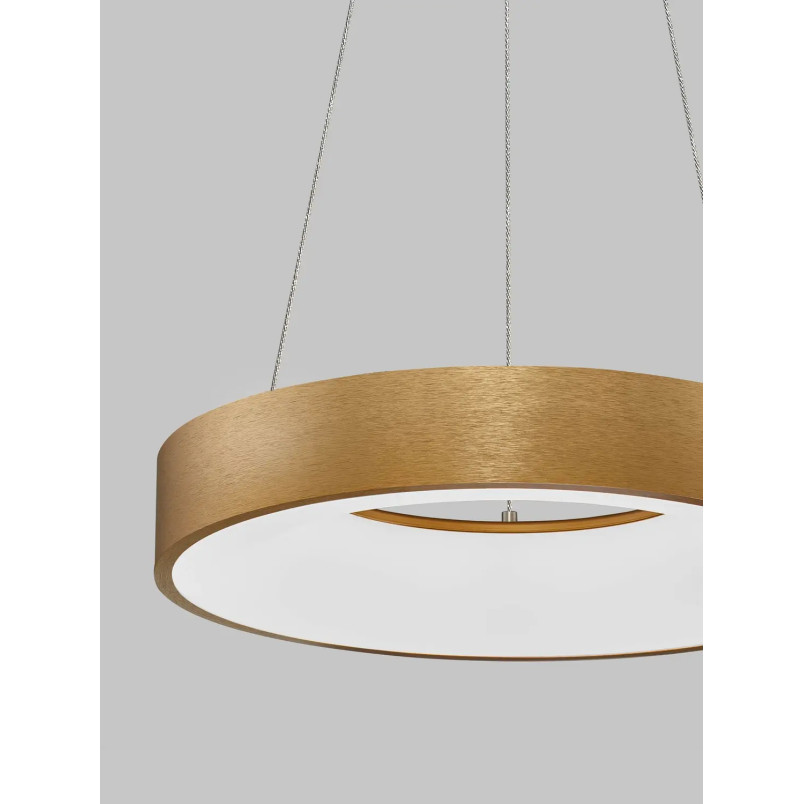 Lampa wisząca ring - ściemniacz triac Surdo Thin 38cm LED 3000K szczotkowane złoto