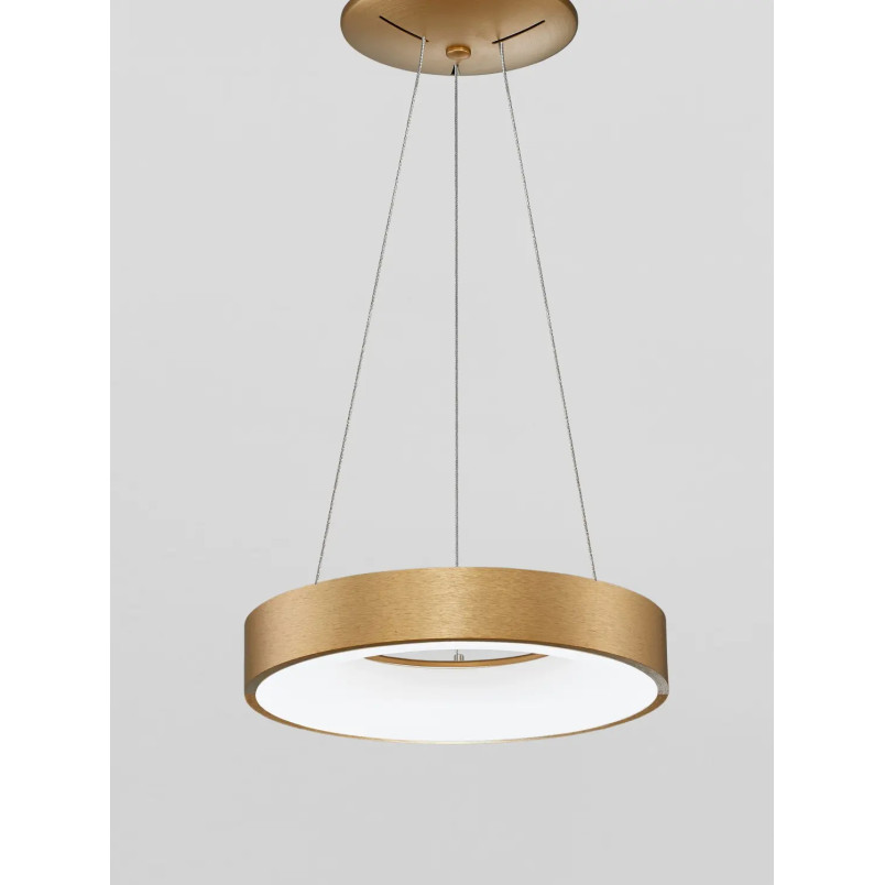 Lampa wisząca ring - ściemniacz triac Surdo Thin 38cm LED 3000K szczotkowane złoto