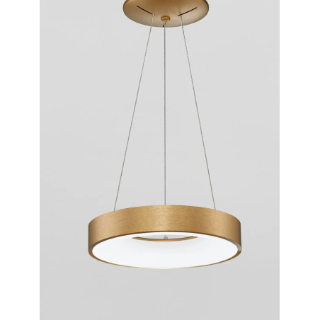 Lampa wisząca ring - ściemniacz triac Surdo Thin 38cm LED 3000K szczotkowane złoto