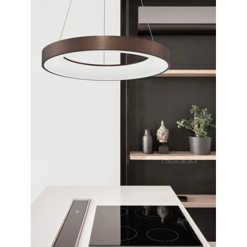 Lampa wisząca ring - ściemniacz triac Surdo Thin 60cm LED 3000K szczotkowany brąz