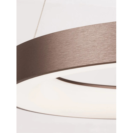 Lampa wisząca ring - ściemniacz triac Surdo Thin 60cm LED 3000K szczotkowany brąz