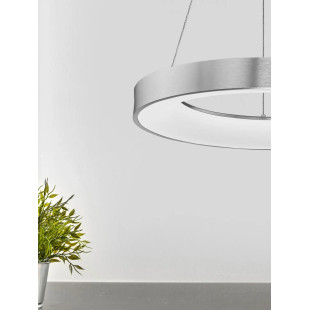 Lampa wisząca ring - ściemniacz triac Surdo Thin 60cm LED 3000K szczotkowane srebro