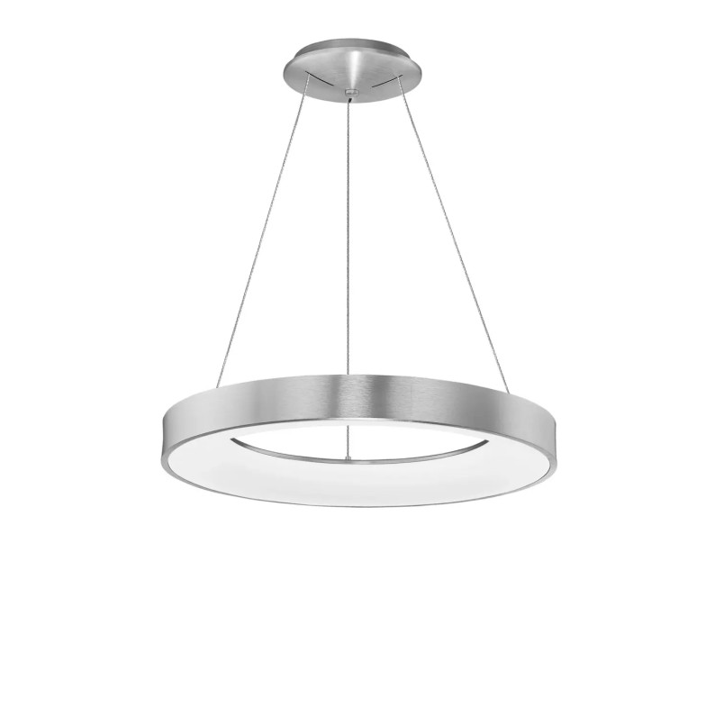 Lampa wisząca ring - ściemniacz triac Surdo Thin 60cm LED 3000K szczotkowane srebro