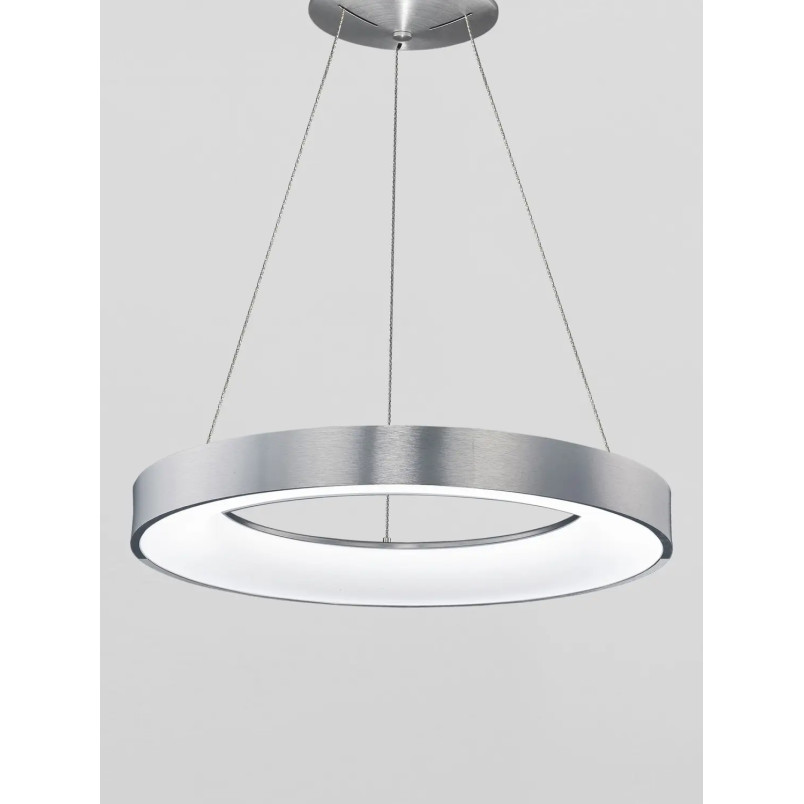 Lampa wisząca ring - ściemniacz triac Surdo Thin 60cm LED 3000K szczotkowane srebro