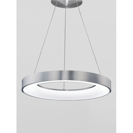 Lampa wisząca ring - ściemniacz triac Surdo Thin 60cm LED 3000K szczotkowane srebro
