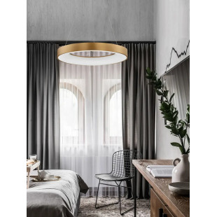 Lampa wisząca ring - ściemniacz triac Surdo Thin 60cm LED 3000K szczotkowane złoto