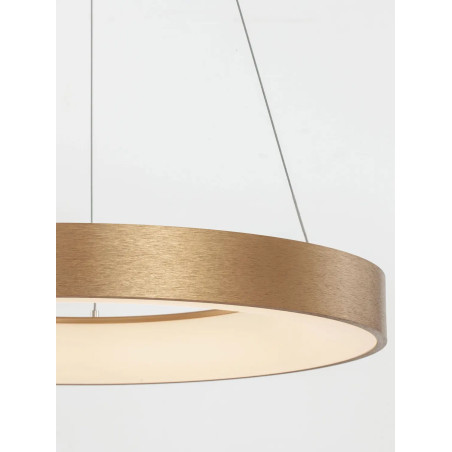 Lampa wisząca ring - ściemniacz triac Surdo Thin 60cm LED 3000K szczotkowane złoto