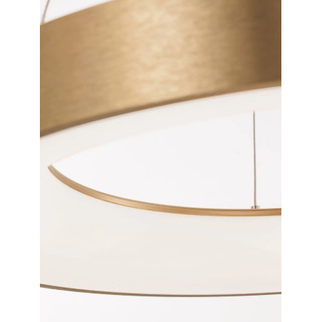 Lampa wisząca ring - ściemniacz triac Surdo Thin 60cm LED 3000K szczotkowane złoto