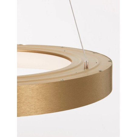 Lampa wisząca ring - ściemniacz triac Surdo Thin 60cm LED 3000K szczotkowane złoto