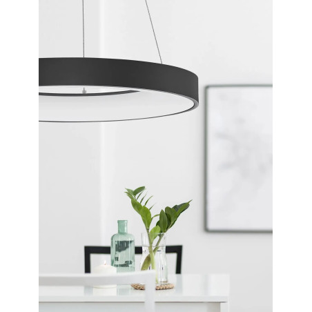 Lampa wisząca ring - ściemniacz triac Surdo Thin 60cm LED 3000K czarna