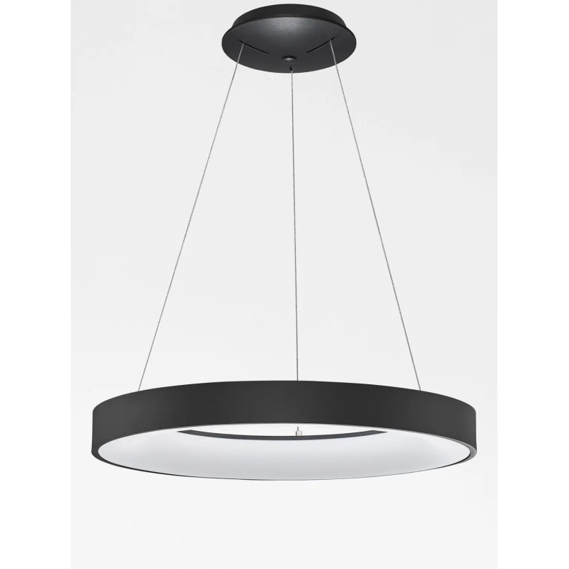 Lampa wisząca ring - ściemniacz triac Surdo Thin 60cm LED 3000K czarna