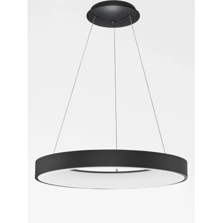 Lampa wisząca ring - ściemniacz triac Surdo Thin 60cm LED 3000K czarna