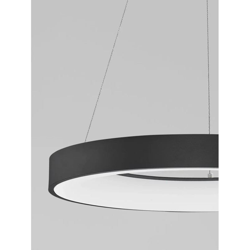 Lampa wisząca ring - ściemniacz triac Surdo Thin 60cm LED 3000K czarna