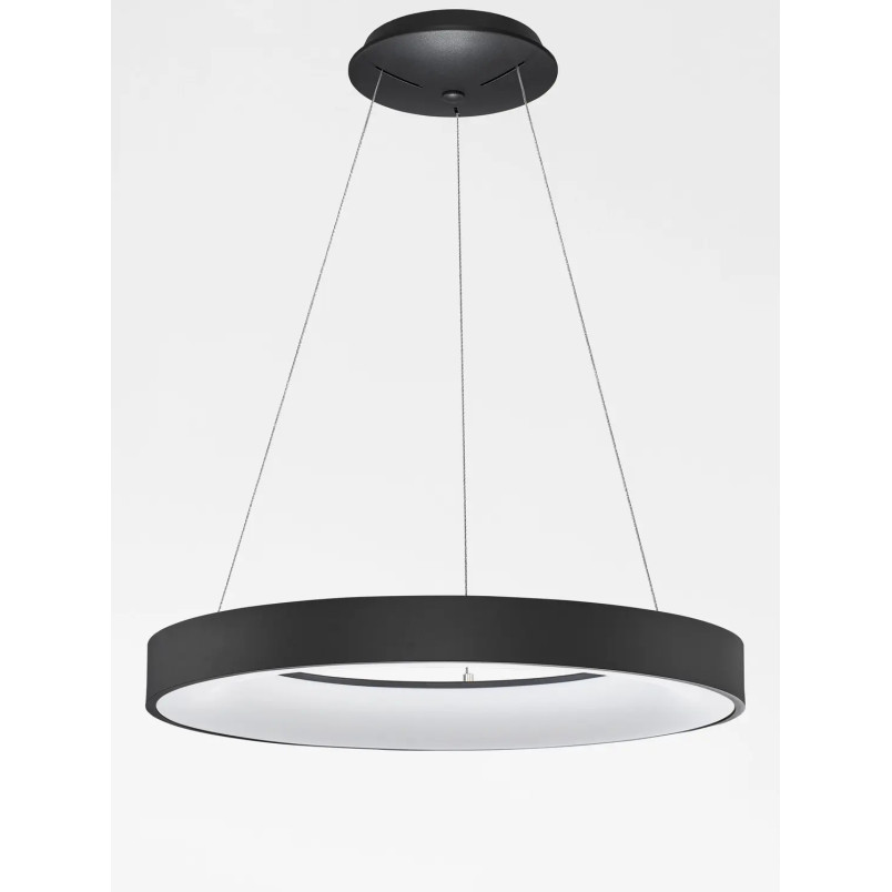 Lampa wisząca ring - ściemniacz triac Surdo Thin 60cm LED 4000K czarna