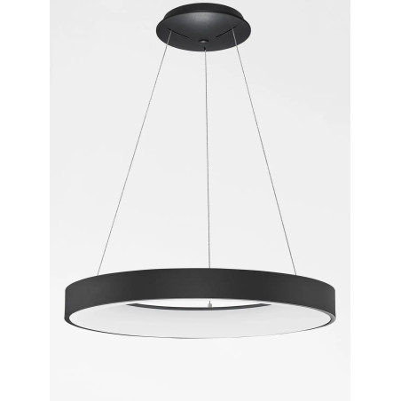 Lampa wisząca ring - ściemniacz triac Surdo Thin 60cm LED 4000K czarna