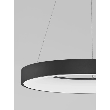 Lampa wisząca ring - ściemniacz triac Surdo Thin 60cm LED 4000K czarna