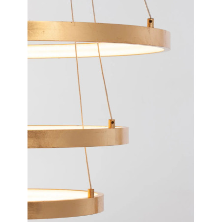 Lampa wisząca 3 okręgi Pirrot 35,5/45/61cm LED 3000K pozłacana