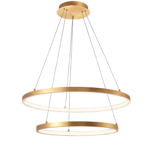 Lampa wisząca 2 okręgi Pirrot 44/60cm LED 3000K pozłacana