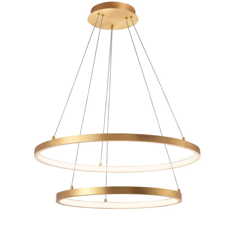 Lampa wisząca 2 okręgi Pirrot 44/60cm LED 3000K pozłacana