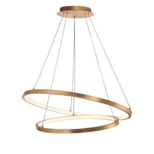 Lampa wisząca 2 okręgi Pirrot 44/60cm LED 3000K pozłacana